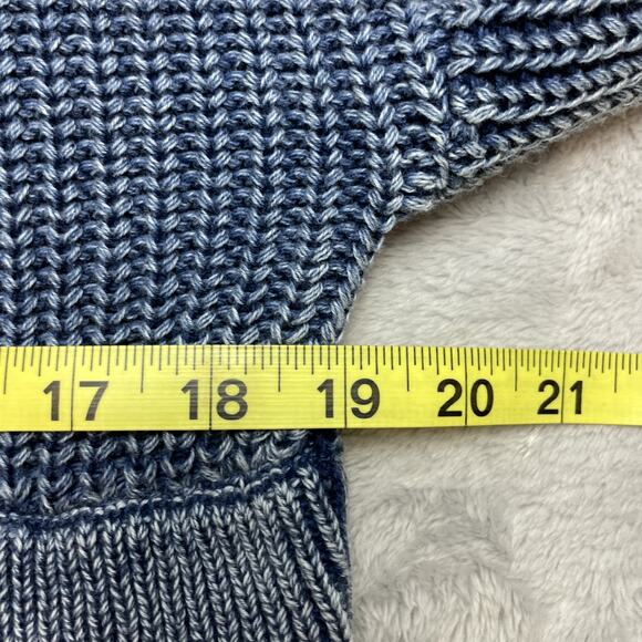 Pilcro Asymmetrical Twofer Sweater Womens XXS Blue White Oversized Slouchy - Picture 5 of 6